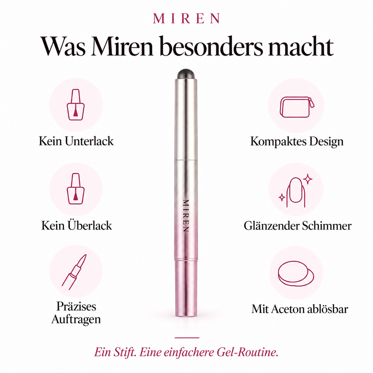 Lunalack Gel-Nagellack-Stift + UV-Lampe Set